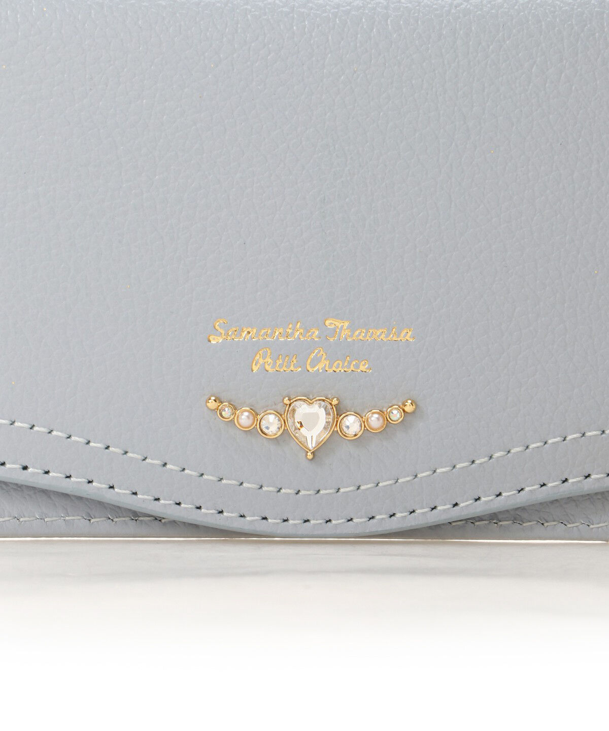 Samantha Thavasa Petit Choice「クリアハートビジュー パスケース」|定期入れ|