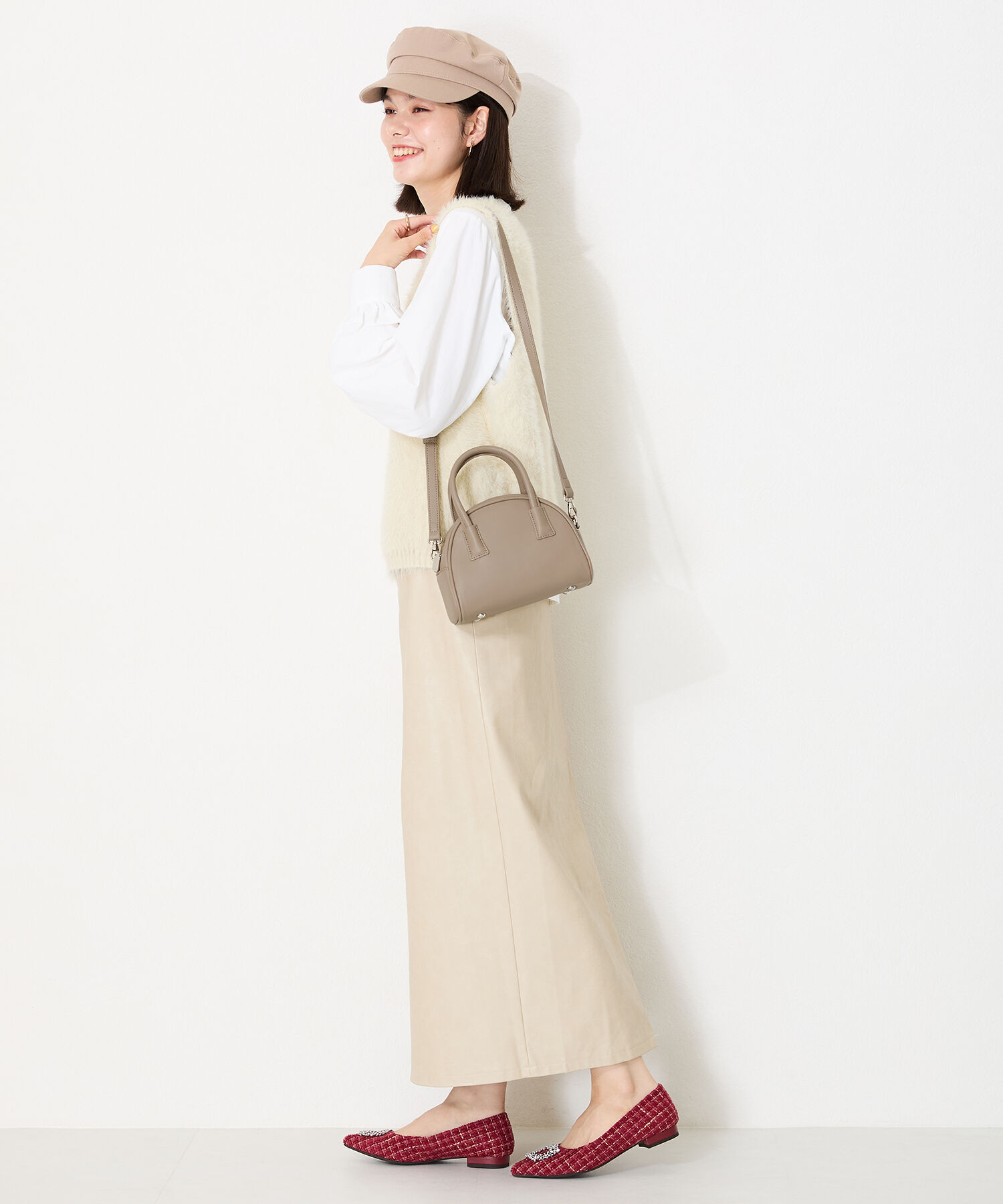 ORiental TRaffic「【アウトレット価格】ラウンド ミニ ボストンバッグ /BA-236」|ボストンバッグ|