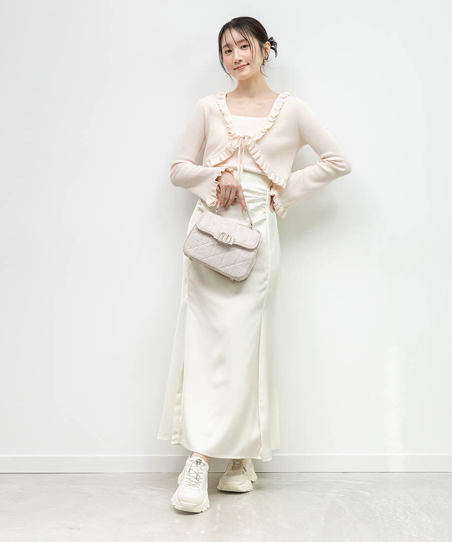  「2WAY ビジューパーツキルティングハンドバッグ」|ハンドバッグ|