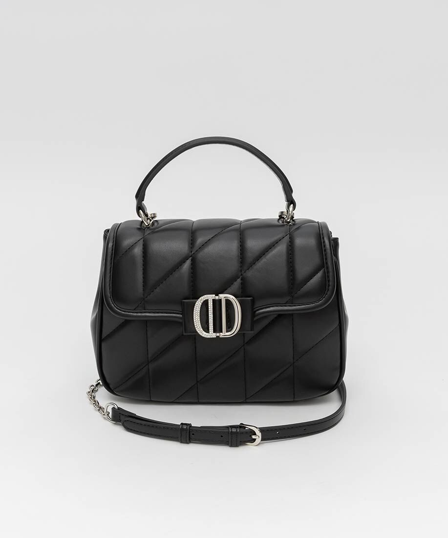  「2WAY ビジューパーツキルティングハンドバッグ」|ハンドバッグ|