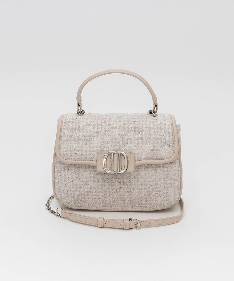  「2WAY ビジューパーツキルティングハンドバッグ」|ハンドバッグ|