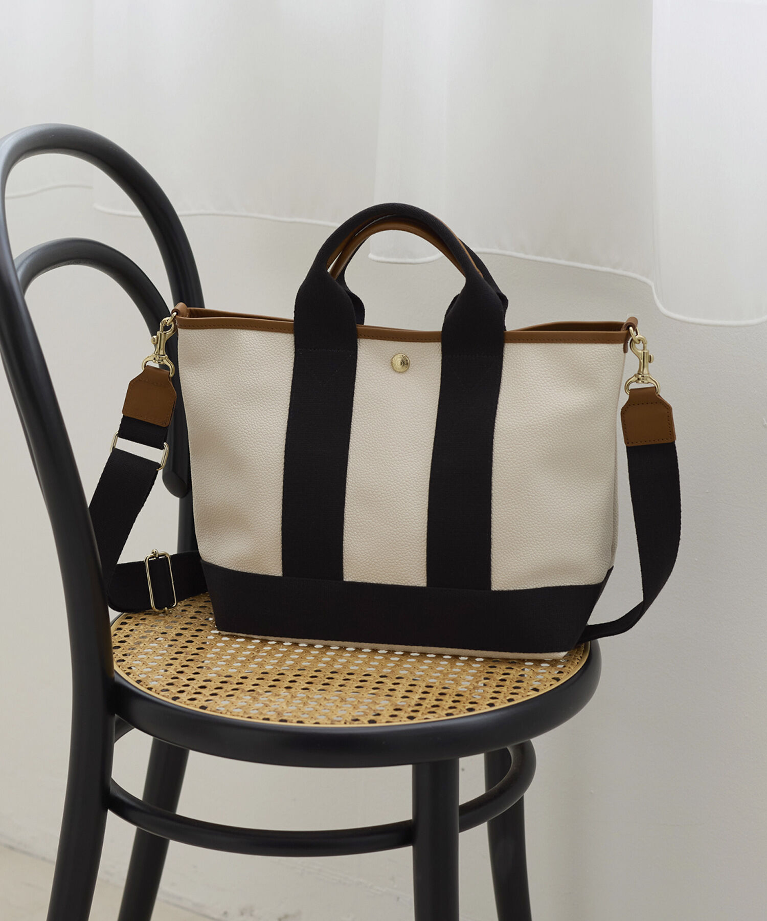 TOPKAPI BREATH「スコッチグレイン ネオレザー トート バッグ ショルダー付き M」|ショルダー・メッセンジャー|クリーム