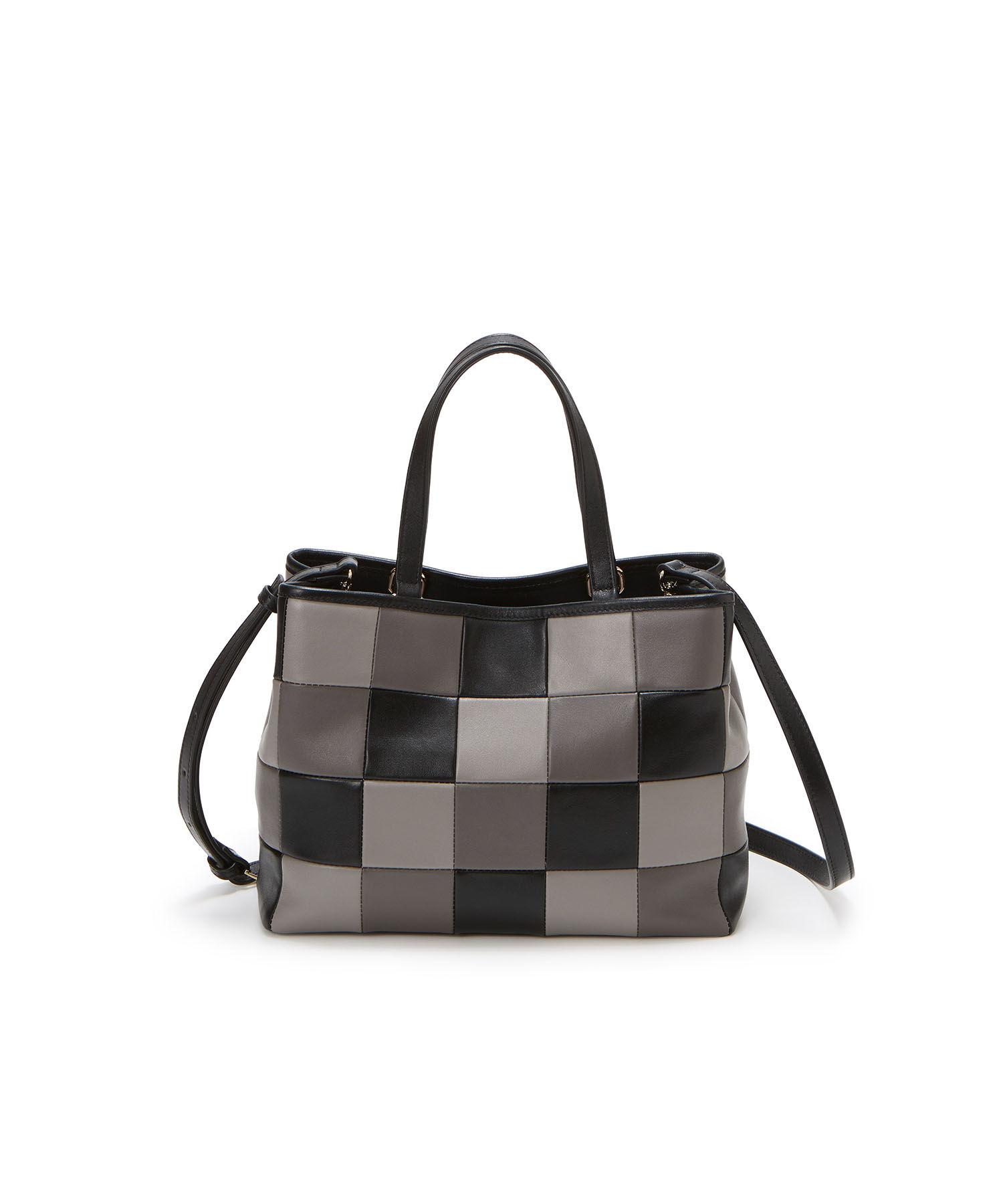 TOPKAPI TREASURE「【TREASURE TOPKAPI】スムースレザー パッチワーク ショルダー付 トートバッグ」|トートバッグ|