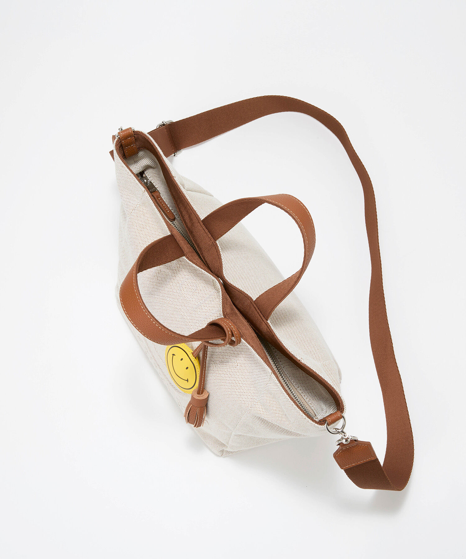 TOPKAPI BREATH「【Breath TOPKAPI】SMILE COLLECTION エンボス スマイル 2way トートバッグ /スマイルチャーム付き」|トートバッグ|