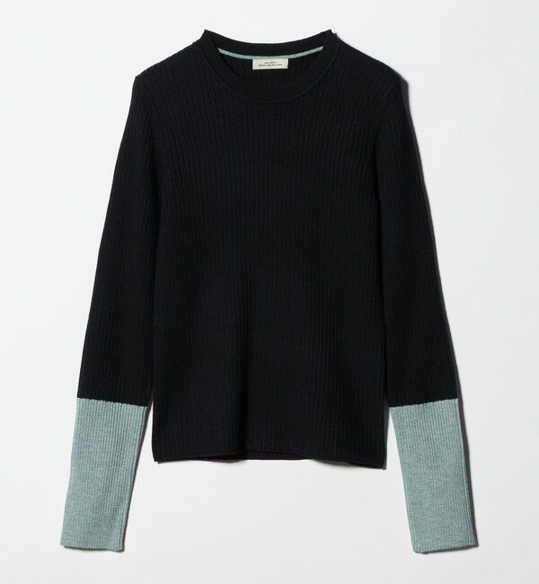 UNITED ARROWS green label relaxing「【WEB限定】＜at ease＞バイカラー クルーネック プルオーバー ニット」|ニット・セーター|