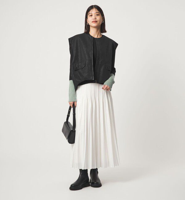 UNITED ARROWS green label relaxing「【WEB限定】＜at ease＞バイカラー クルーネック プルオーバー ニット」|ニット・セーター|