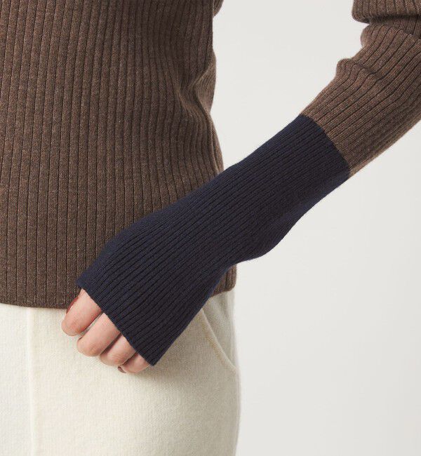 UNITED ARROWS green label relaxing「【WEB限定】＜at ease＞バイカラー クルーネック プルオーバー ニット」|ニット・セーター|