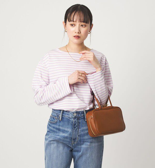 UNITED ARROWS green label relaxing「ボーダー ロングスリーブ カットソー」|Tシャツ・カットソー|PINK