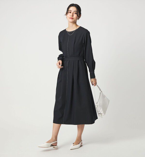 UNITED ARROWS green label relaxing「ステッチ タック セミフレア ワンピース」|ワンピース|