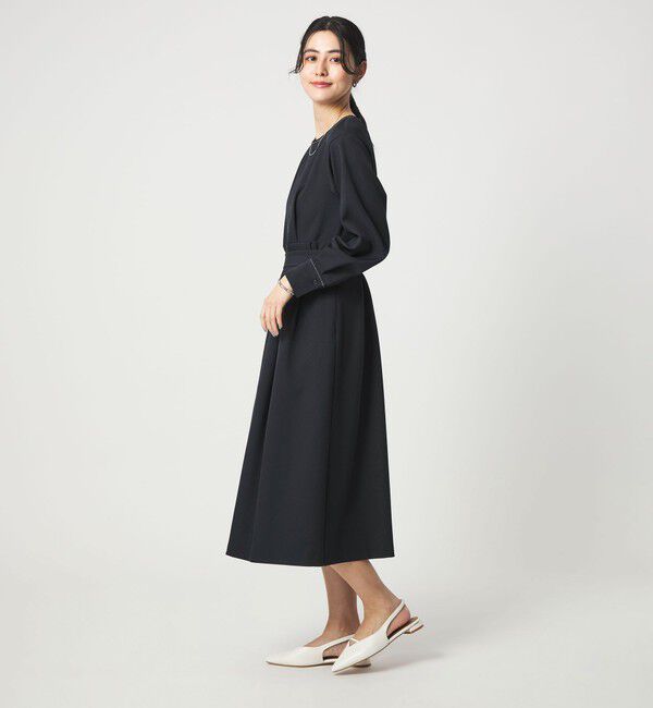 UNITED ARROWS green label relaxing「ステッチ タック セミフレア ワンピース」|ワンピース|