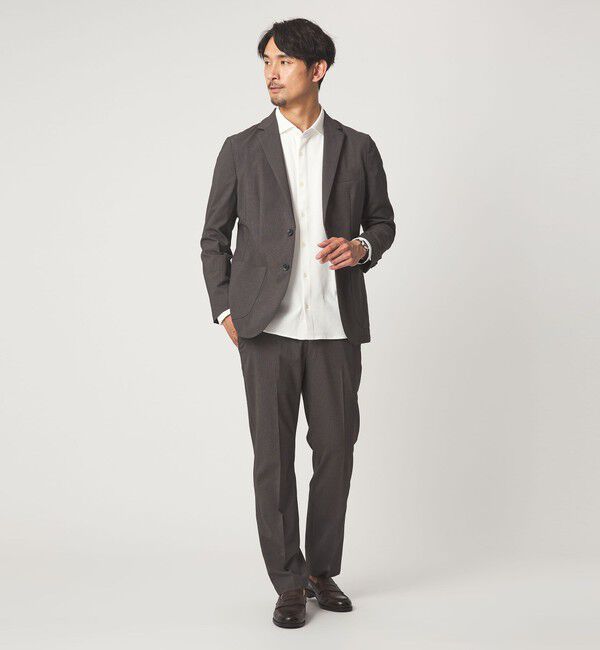 UNITED ARROWS green label relaxing「【WEB限定】JUST fit WORKIST セットアップ -ストレッチ-」|テーラードジャケット|MD.BROWN