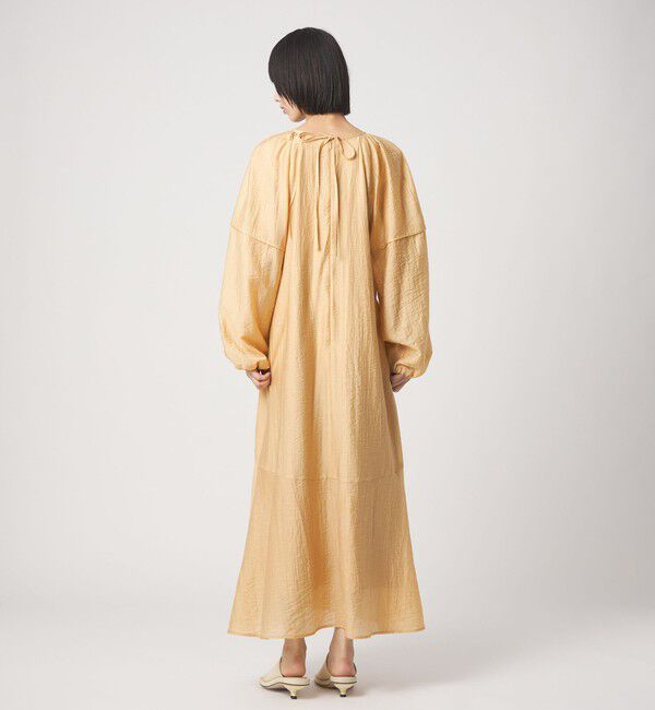 EMMEL REFINES「＜EMMEL REFINES＞EM バックリボン パイピング パフスリーブ ワンピース」|ワンピース|