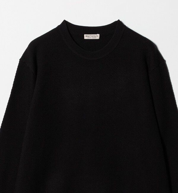 BEAUTY&YOUTH UNITED ARROWS「ウォッシャブルウール ツイル クルーネック ニット 手洗い可能」|ニット・セーター|