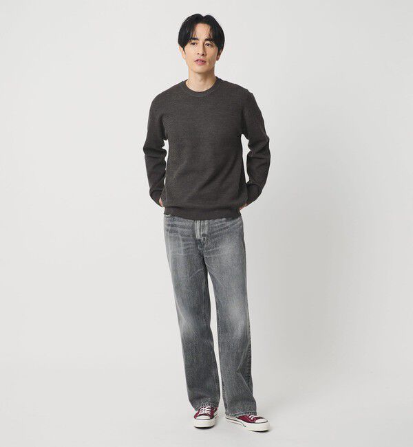 BEAUTY&YOUTH UNITED ARROWS「ウォッシャブルウール ツイル クルーネック ニット 手洗い可能」|ニット・セーター|