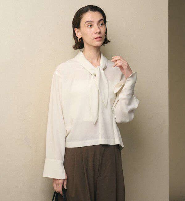 BEAUTY&YOUTH UNITED ARROWS「セルロース タイブラウス ウォッシャブル」|シャツ・ブラウス|