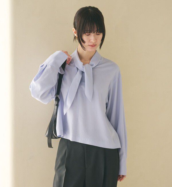 BEAUTY&YOUTH UNITED ARROWS「セルロース タイブラウス ウォッシャブル」|シャツ・ブラウス|