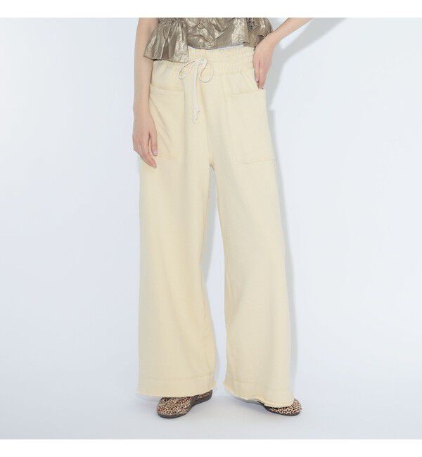 BEAMSBOY「maturely / ヘム カットオフ フレア ジャージー」|チノ|BEIGE