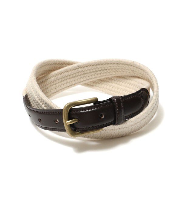 BEAMS PLUS「BEAMS PLUS / Leather Tab Cotton Belt」|ベルト|