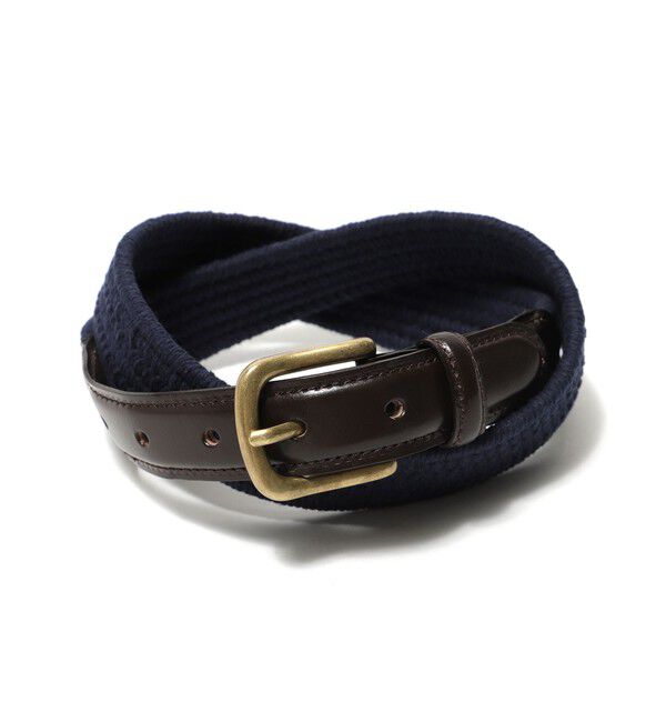 BEAMS PLUS「BEAMS PLUS / Leather Tab Cotton Belt」|ベルト|
