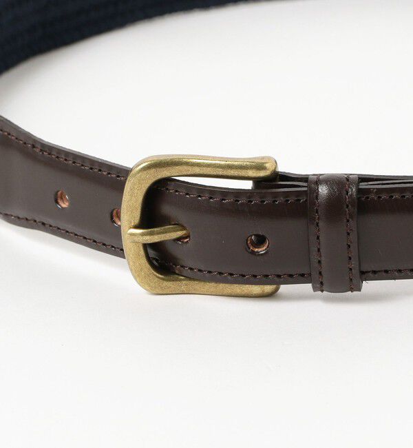 BEAMS PLUS「BEAMS PLUS / Leather Tab Cotton Belt」|ベルト|
