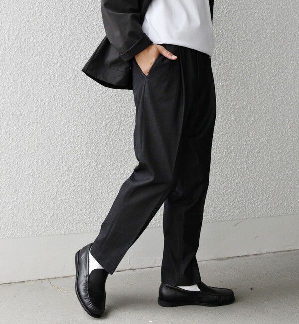 SHIPS any「SHIPS any: 〈洗濯機可能〉1タック デニムライク テーパードトラウザーズ パンツ◇」|チノ|