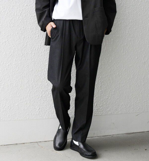 SHIPS any「SHIPS any: 〈洗濯機可能〉1タック デニムライク テーパードトラウザーズ パンツ◇」|チノ|