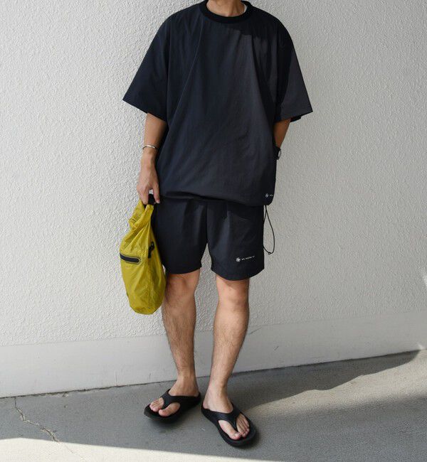 SHIPS any「【WEB限定】SHIPS any:ワッシャーナイロン スピンドル Tシャツ＋イージーショーツ セットアップ◆」|Tシャツ・カットソー|