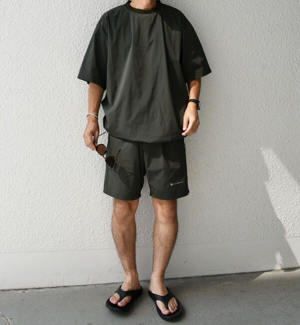 SHIPS any「【WEB限定】SHIPS any:ワッシャーナイロン スピンドル Tシャツ＋イージーショーツ セットアップ◆」|Tシャツ・カットソー|