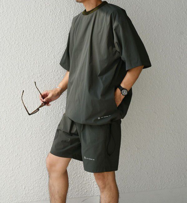 SHIPS any「【WEB限定】SHIPS any:ワッシャーナイロン スピンドル Tシャツ＋イージーショーツ セットアップ◆」|Tシャツ・カットソー|