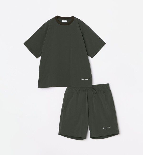 SHIPS any「【WEB限定】SHIPS any:ワッシャーナイロン スピンドル Tシャツ＋イージーショーツ セットアップ◆」|Tシャツ・カットソー|