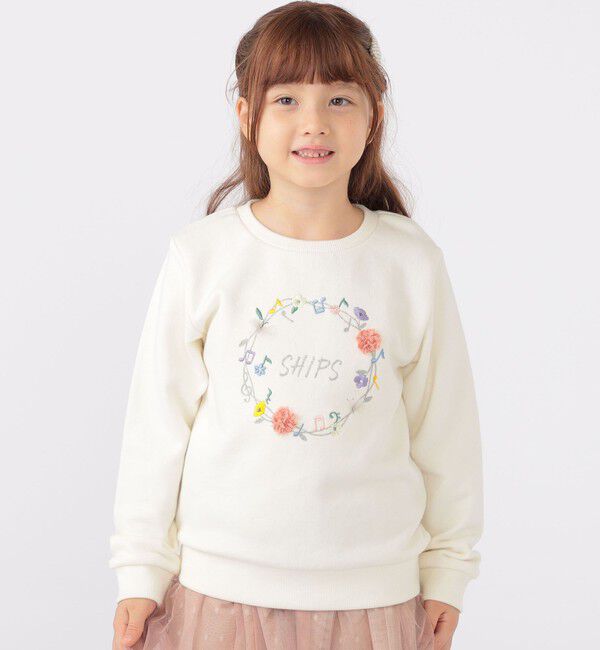 SHIPS KIDS「SHIPS KIDS:100～130cm / ミュージック フラワー スウェット」|スウェット・ジャージ|