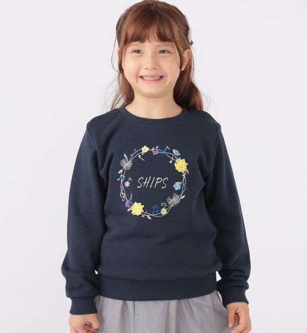 SHIPS KIDS「SHIPS KIDS:100～130cm / ミュージック フラワー スウェット」|スウェット・ジャージ|