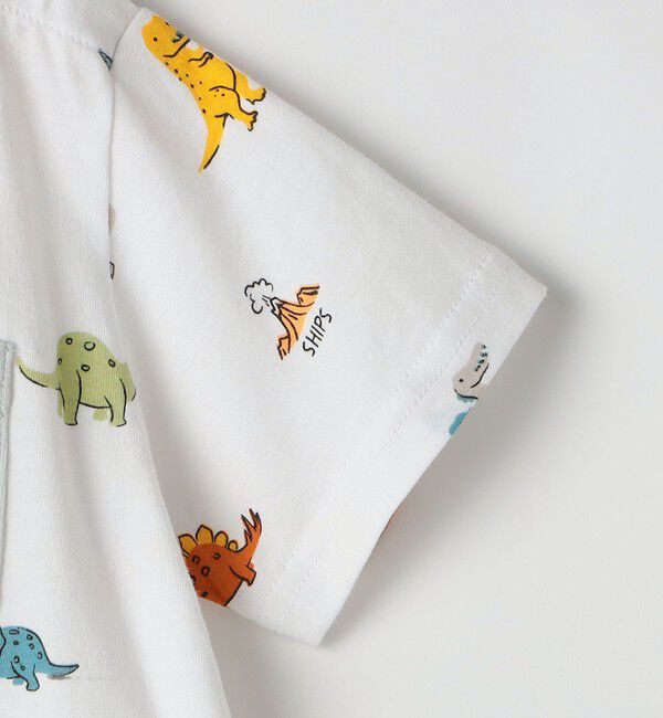 SHIPS KIDS「SHIPS KIDS:80～90cm / 恐竜 テキスタイル 半袖 TEE」|Tシャツ・カットソー|