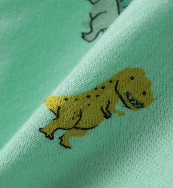 SHIPS KIDS「SHIPS KIDS:80～90cm / 恐竜 テキスタイル 半袖 TEE」|Tシャツ・カットソー|