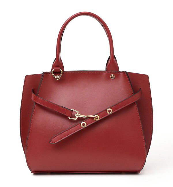 SHIPS any「《一部追加予約》SHIPS any: ベルト デザイン 2WAY スクエア バッグ」|ハンドバッグ|