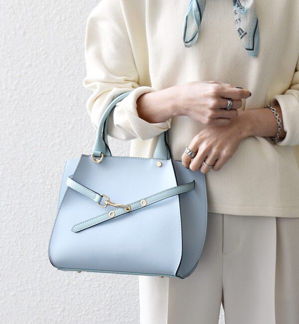 SHIPS any「《一部追加予約》SHIPS any: ベルト デザイン 2WAY スクエア バッグ」|ハンドバッグ|