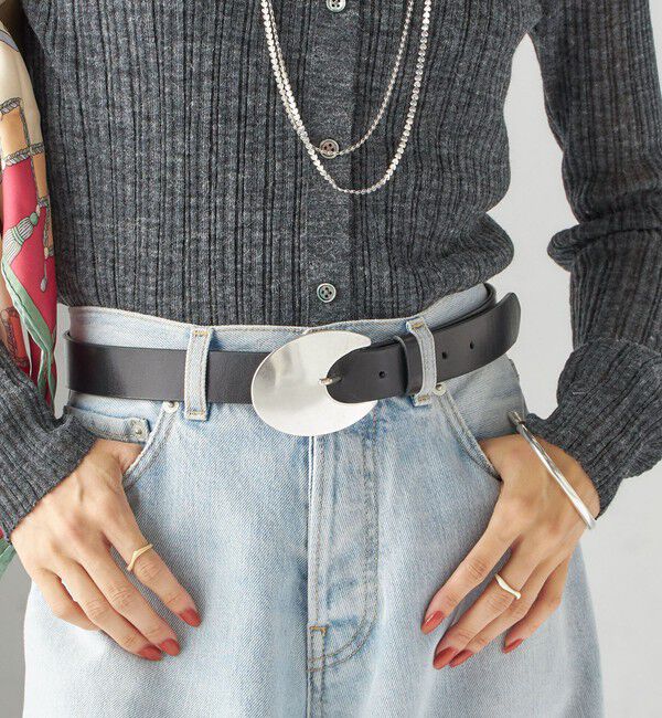 SHIPS for women「LEFIJE: ラウンド ビッグ バックル ベルト」|ベルト|