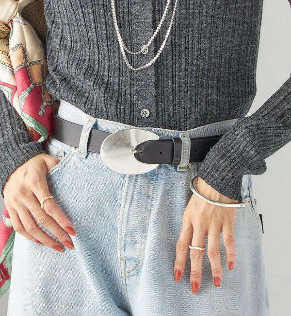 SHIPS for women「LEFIJE: ラウンド ビッグ バックル ベルト」|ベルト|