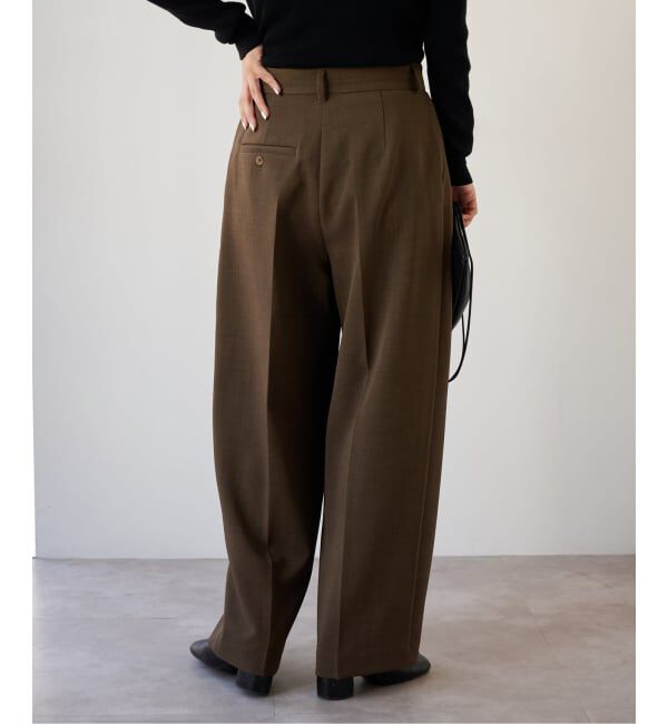 OUTDOOR PRODUCTS Usual Things「ツイルアシンメトリータックパンツ」|スラックス|