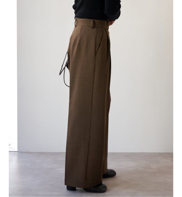 OUTDOOR PRODUCTS Usual Things「ツイルアシンメトリータックパンツ」|スラックス|