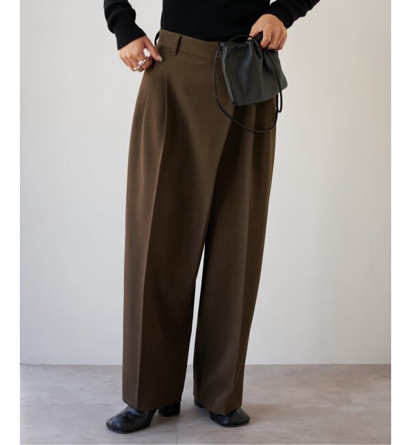 OUTDOOR PRODUCTS Usual Things「ツイルアシンメトリータックパンツ」|スラックス|