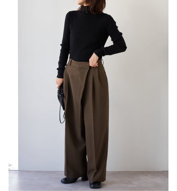 OUTDOOR PRODUCTS Usual Things「ツイルアシンメトリータックパンツ」|スラックス|