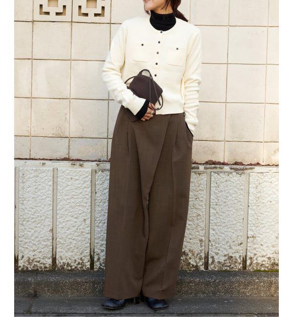 OUTDOOR PRODUCTS Usual Things「ツイルアシンメトリータックパンツ」|スラックス|