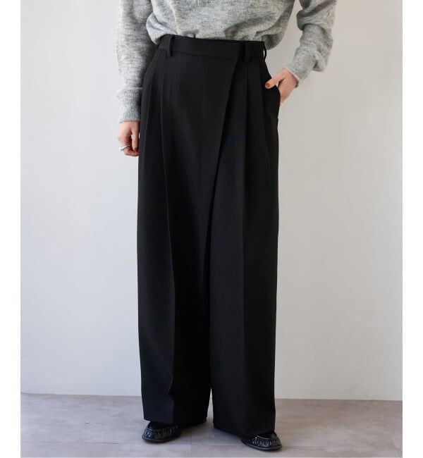 OUTDOOR PRODUCTS Usual Things「ツイルアシンメトリータックパンツ」|スラックス|