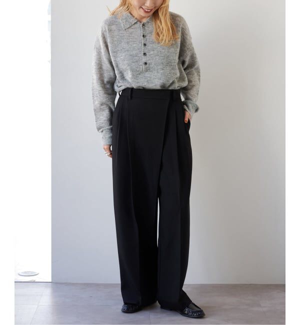 OUTDOOR PRODUCTS Usual Things「ツイルアシンメトリータックパンツ」|スラックス|