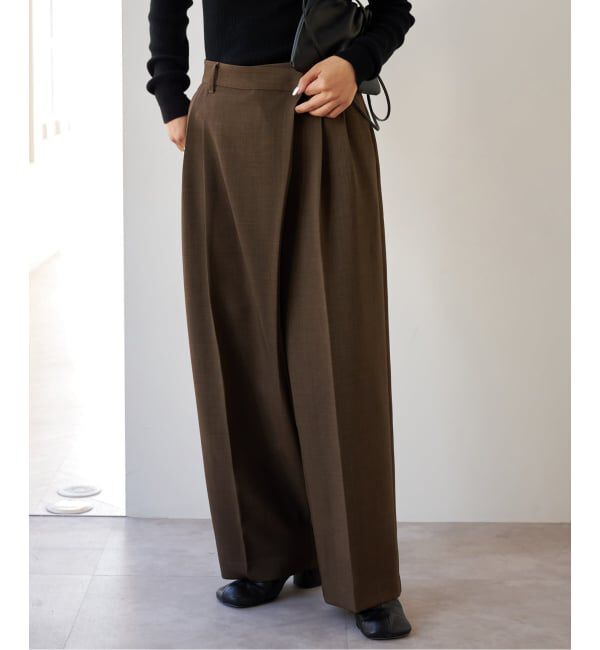 OUTDOOR PRODUCTS Usual Things「ツイルアシンメトリータックパンツ」|スラックス|