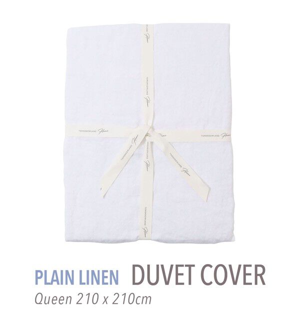 TOMORROWLAND HOME「プレーンリネン 掛布団カバー（クイーン）」|その他|11 ホワイト