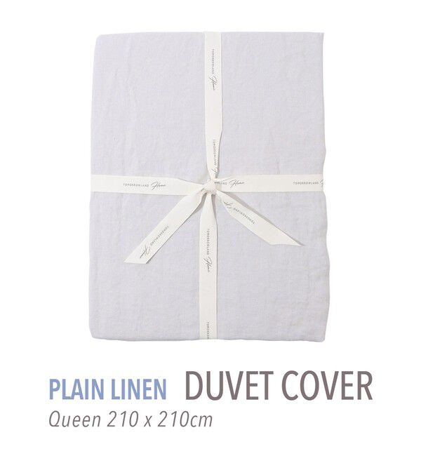 TOMORROWLAND HOME「プレーンリネン 掛布団カバー（クイーン）」|その他|13 ライトグレー