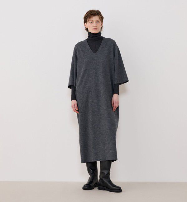 GALERIE VIE「ミルドスムース Vネックワンピース」|ワンピース|