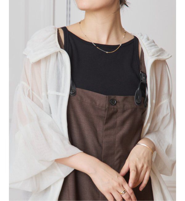 IENA LA BOUCLE「CAROUSE LAMBRA/ケラウズランブラ ボートキャミソール 251-380」|キャミソール|ブラック